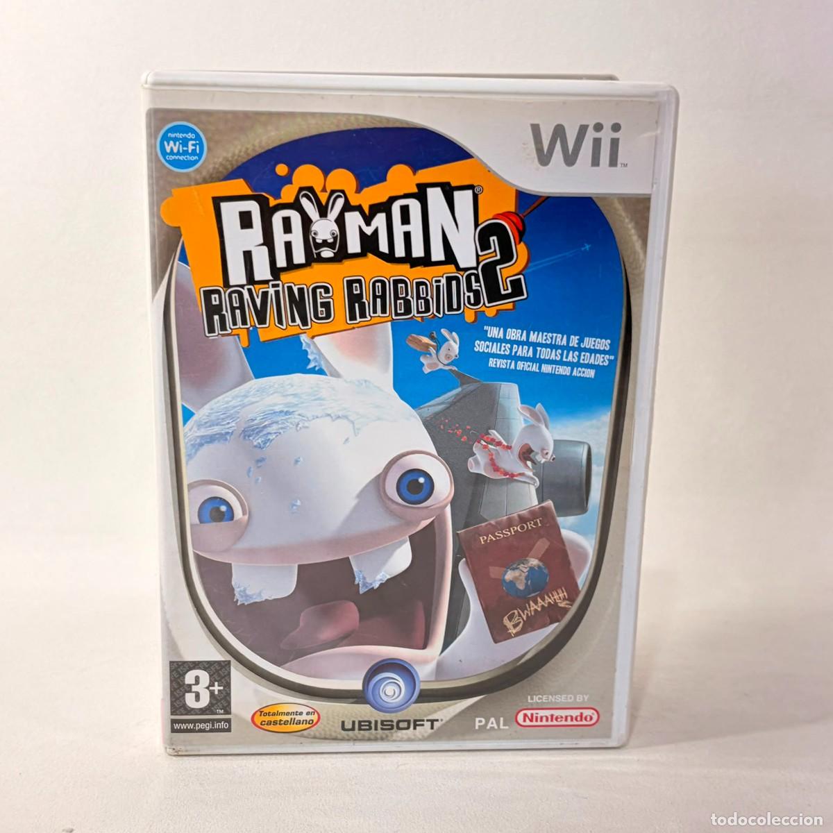 Video Games and Consoles: VIDEOJUEGO NINTENDO WII - RAYMAN RAVING RABBIDS 2 + CAJA + INSTRUCCIONES