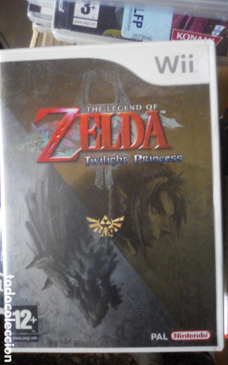 Videojuegos y consolas: Caja vac&iacute;a Wii del juego The legend of Zelda. Twilight princess. A&ntilde;o 2006.