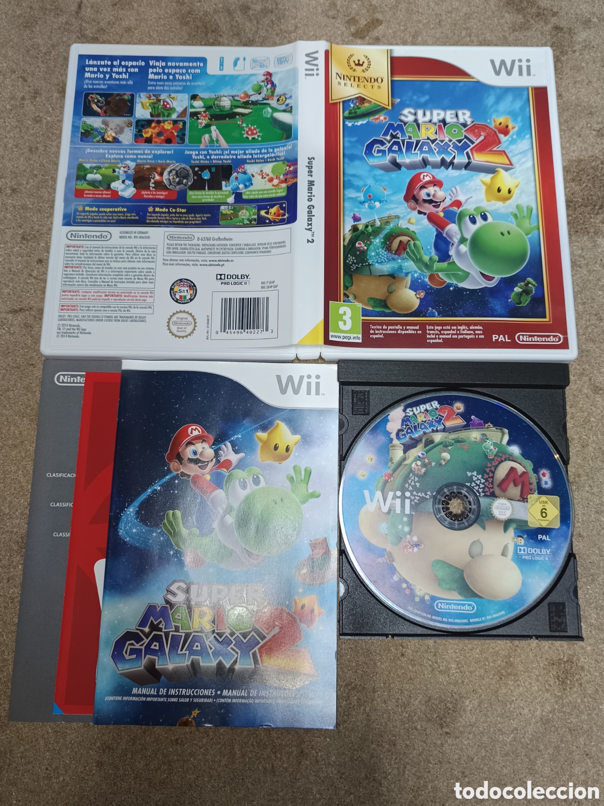 Videojuegos y consolas: NINTENDO WII SUPER MARIO GALAXY 2 PAL ESP COMPLETO