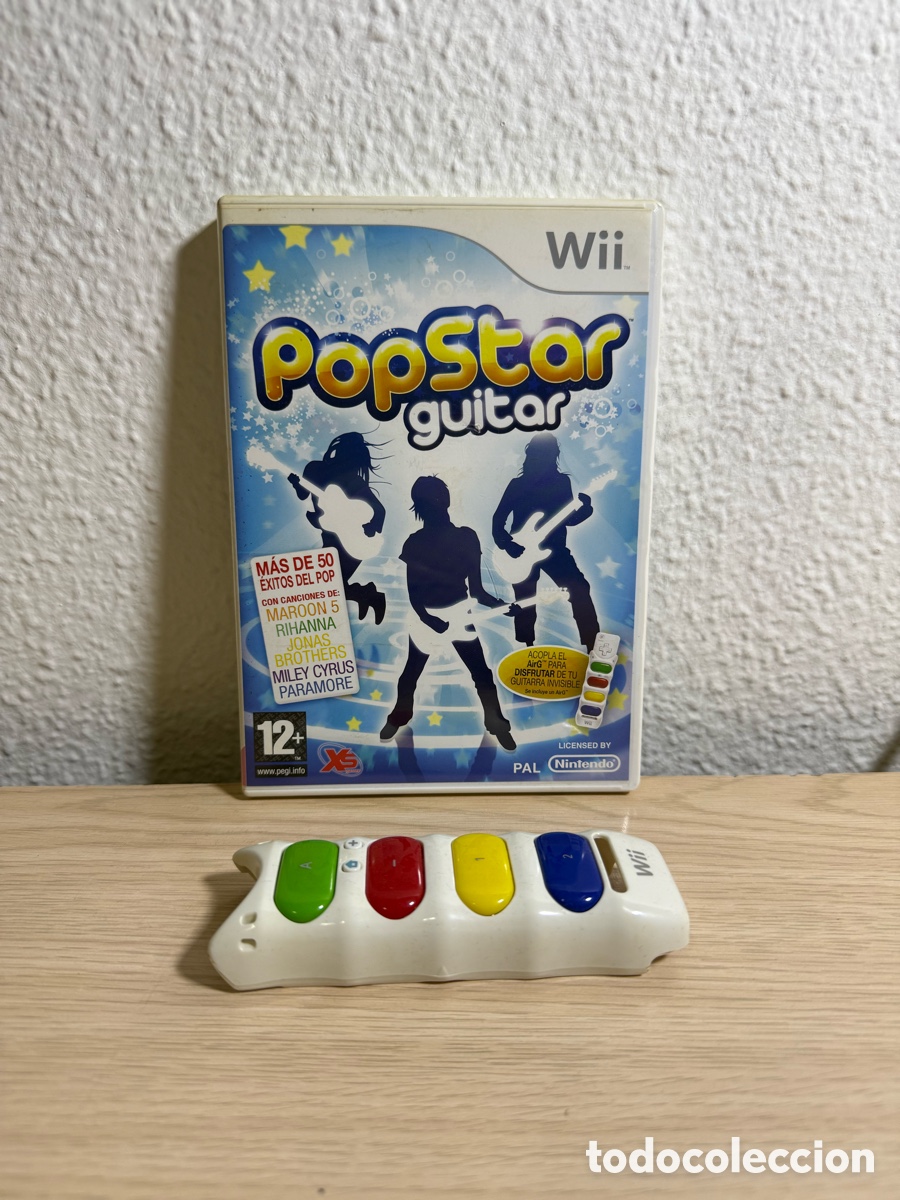 Videojuegos y consolas: POPSTAR GUITAR &ndash; NINTENDO WII + GUITARRA / MANDO &ndash; VIDEOJUEGO.