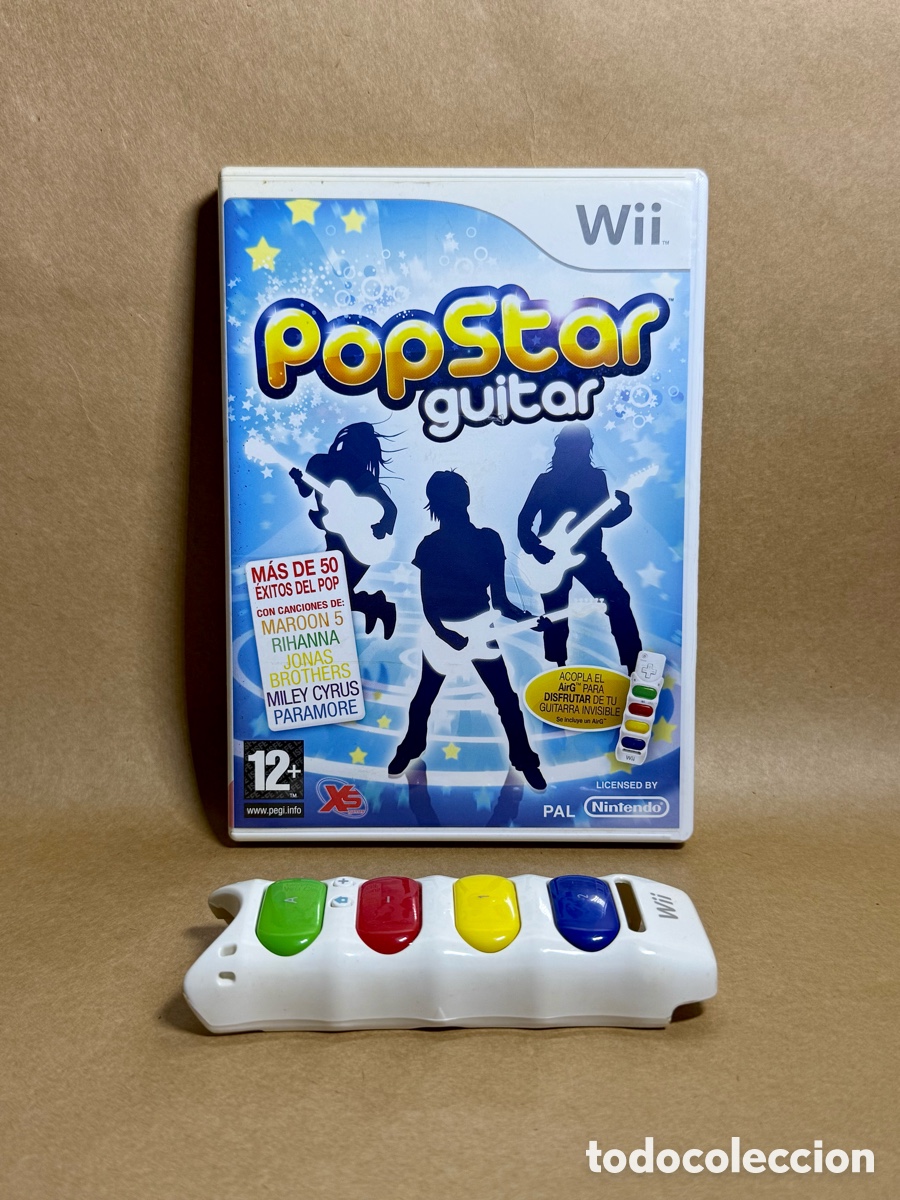 Videojuegos y consolas: POPSTAR GUITAR &ndash; NINTENDO WII + GUITARRA / MANDO &ndash; VIDEOJUEGO.