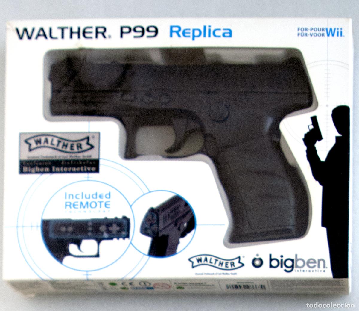 Videojuegos y consolas: Pistola Mando Walther P99 R&eacute;plica Oficial Nintendo Wii - Bigben (En Caja)