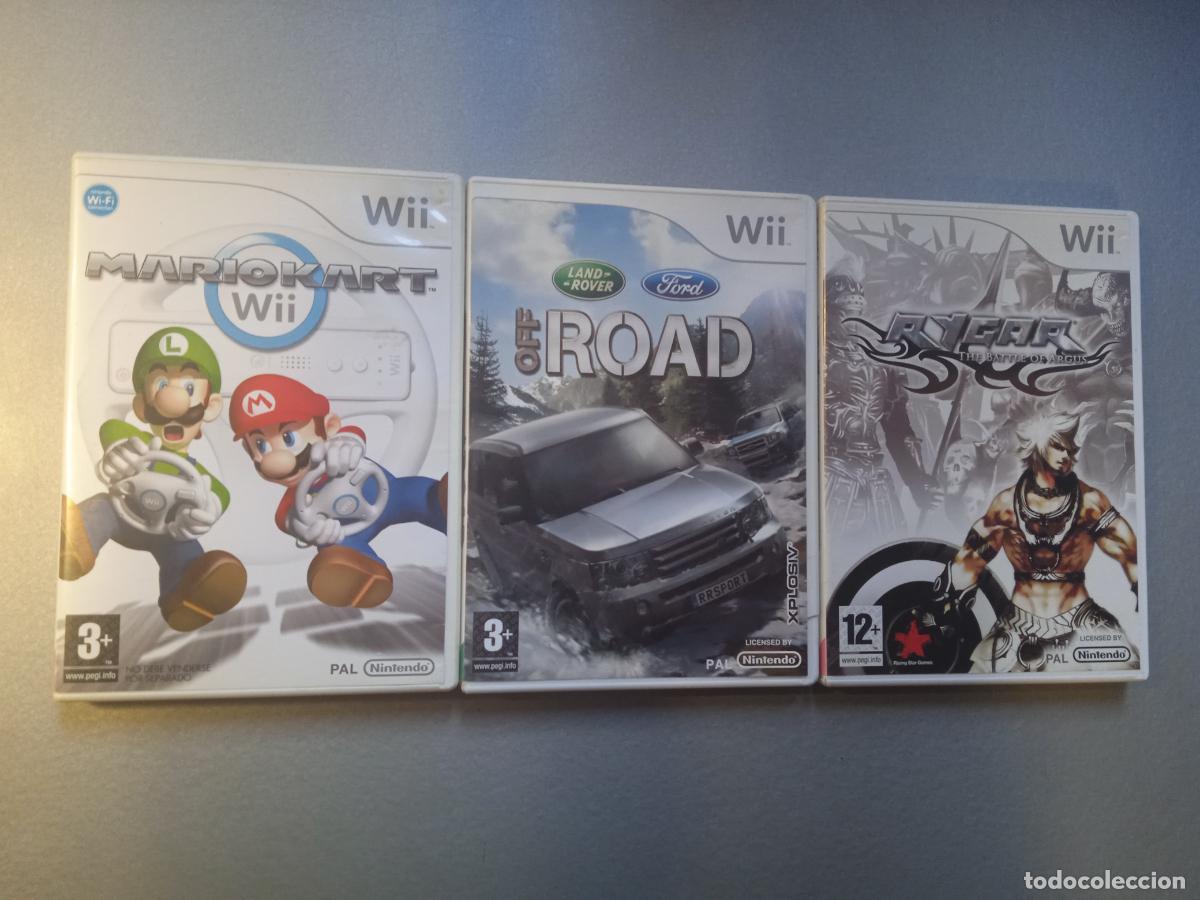 Videojuegos y consolas: Lote Nintendo Wii: Mario Kart, Land-Rover FORD Off Road, Rygar Battle of Argus