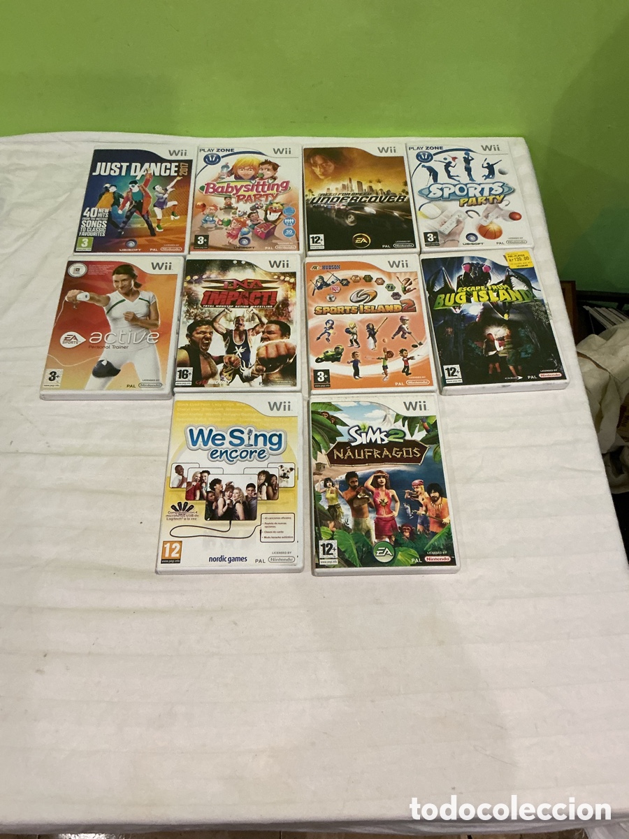 Videojuegos y consolas: Lote de 10 juegos Nintendo Wii PAL con cajas originales