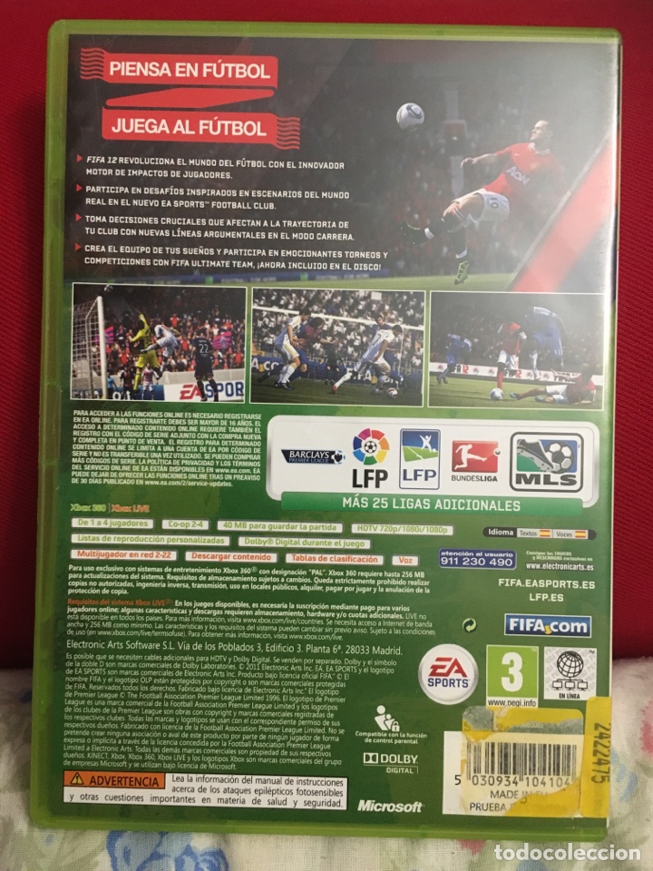 Videojuegos y consolas: FIFA 12 XBOX 360 usado - Foto 2