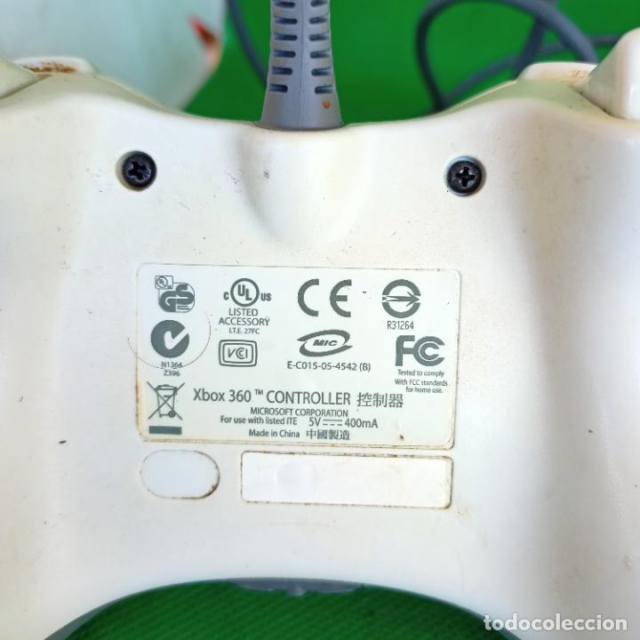 Videojuegos y consolas: Mando blanco Xbox 360 con cable - Foto 2