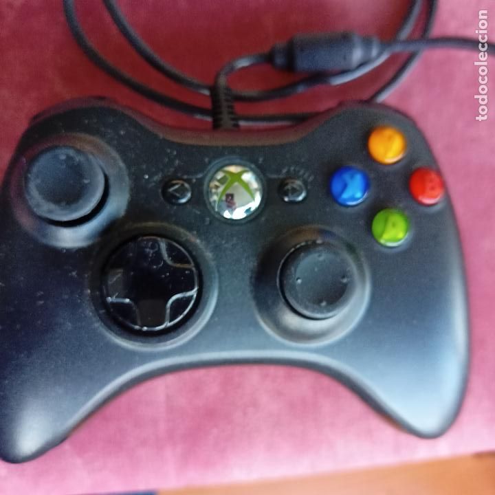 Videojuegos y consolas: Mando blanco Xbox 360 con cable negro - Foto 1