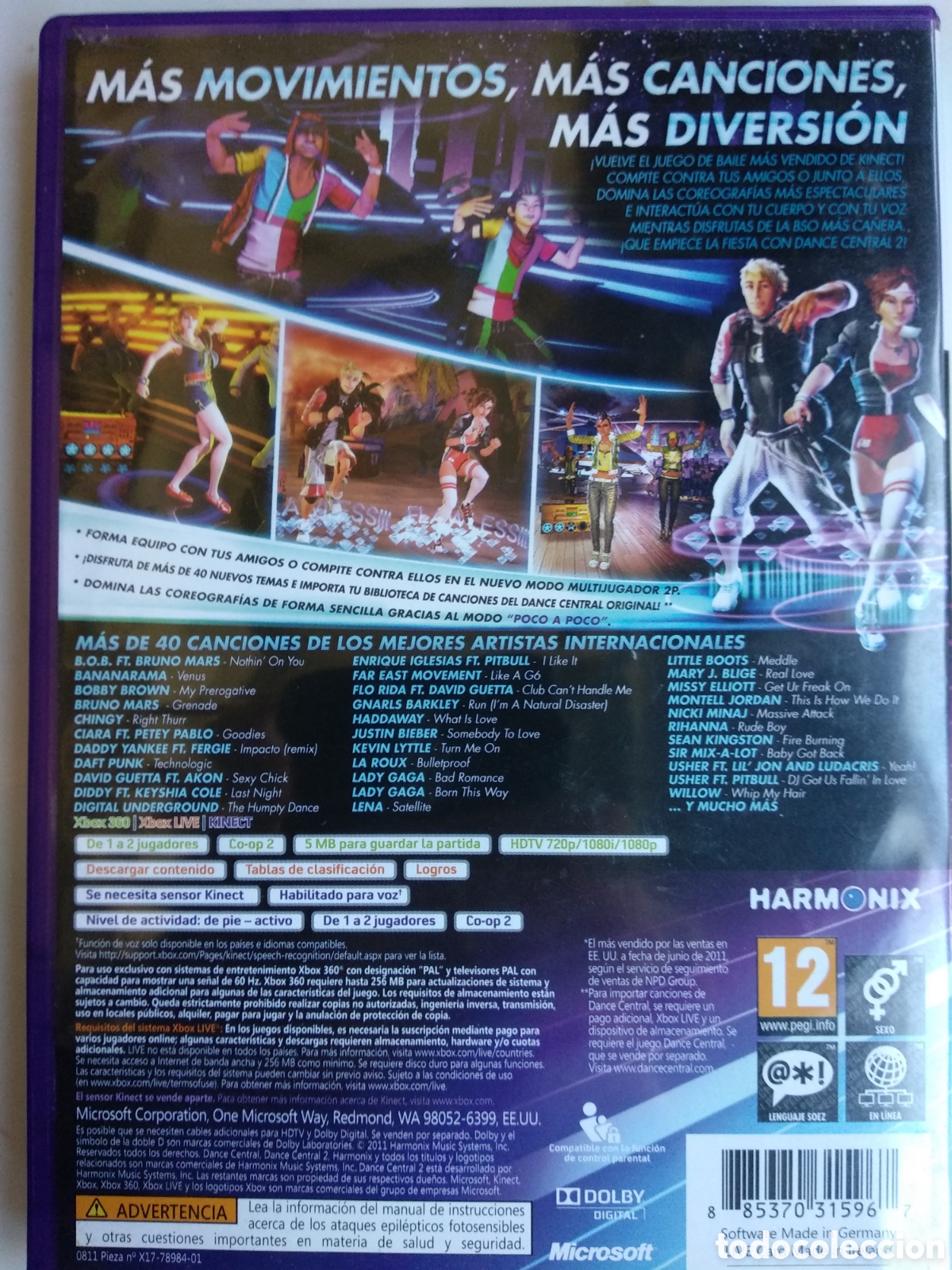 Videojuegos y consolas: *XBOX 360 KINECT DANCE CENTRAL 2 - Foto 2