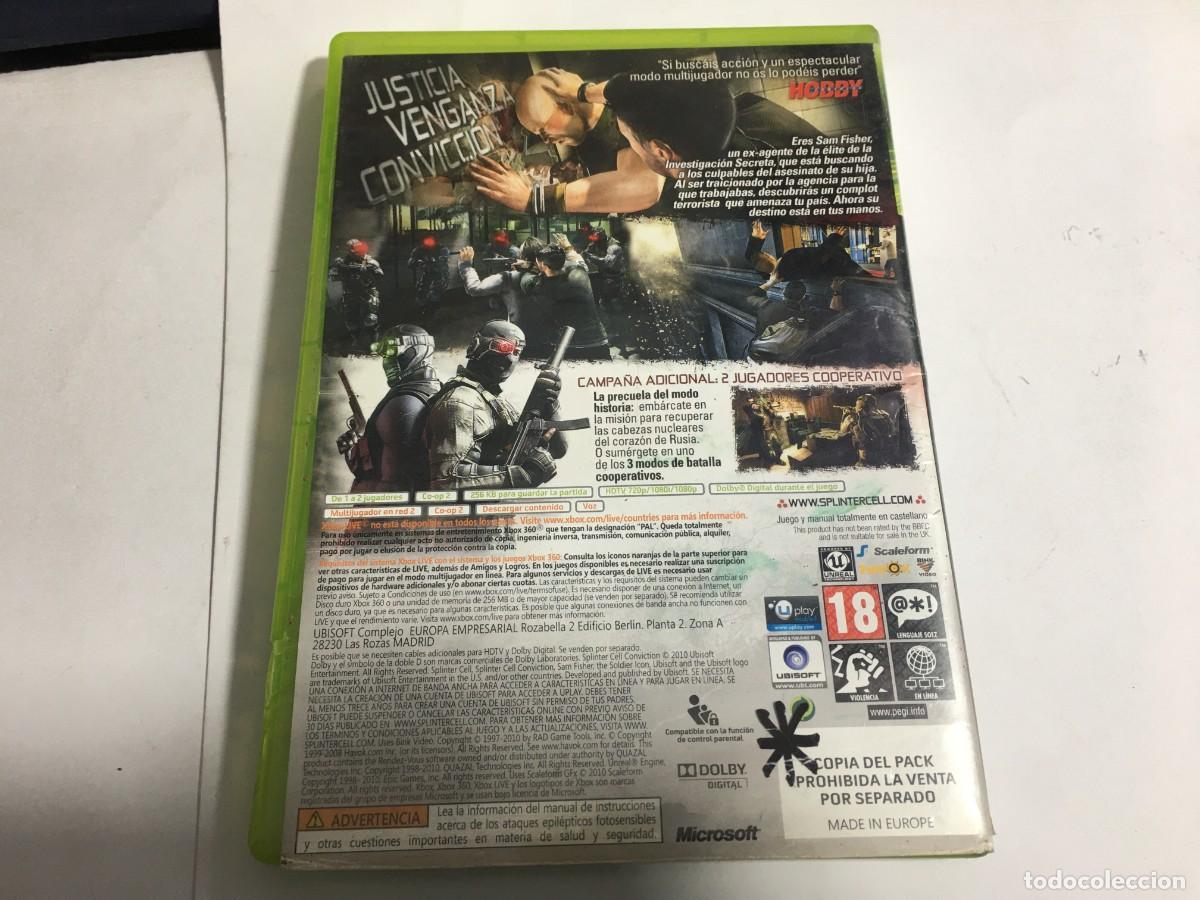 Videojuegos y consolas: SPLINTER CELL CONVICTION JUEGO XBOX 360 - Foto 3