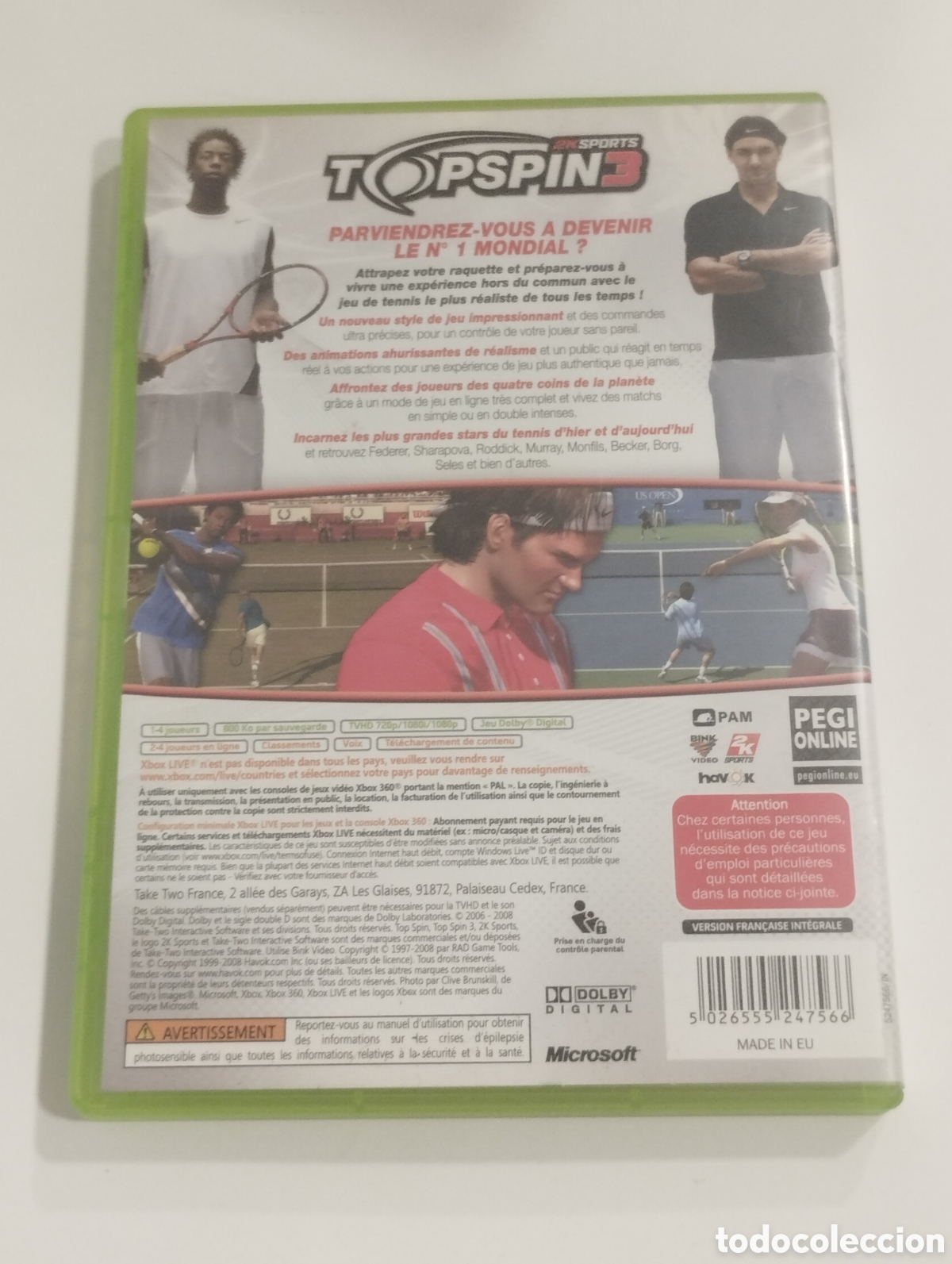 Videojuegos y consolas: Topspin3. Xbox 360. - Foto 5