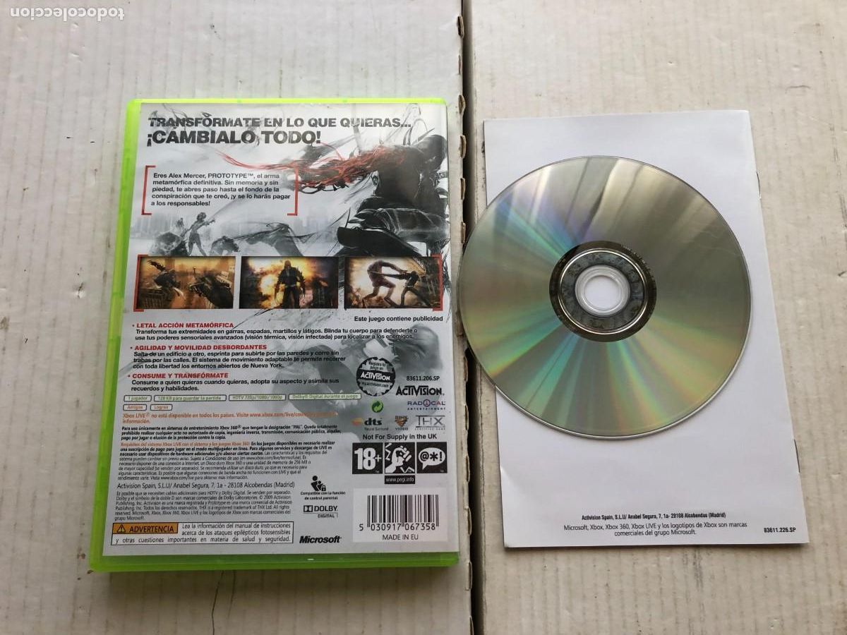 Videojuegos y consolas: PROTOTYPE - XBOX 360 X360 KREATEN - Foto 2