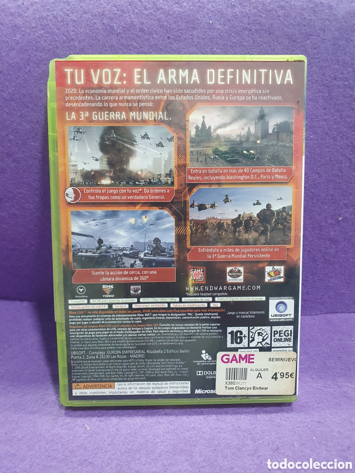 Videojuegos y consolas: Tom Clancys Endwar. XBOX 360. (L42) - Foto 2