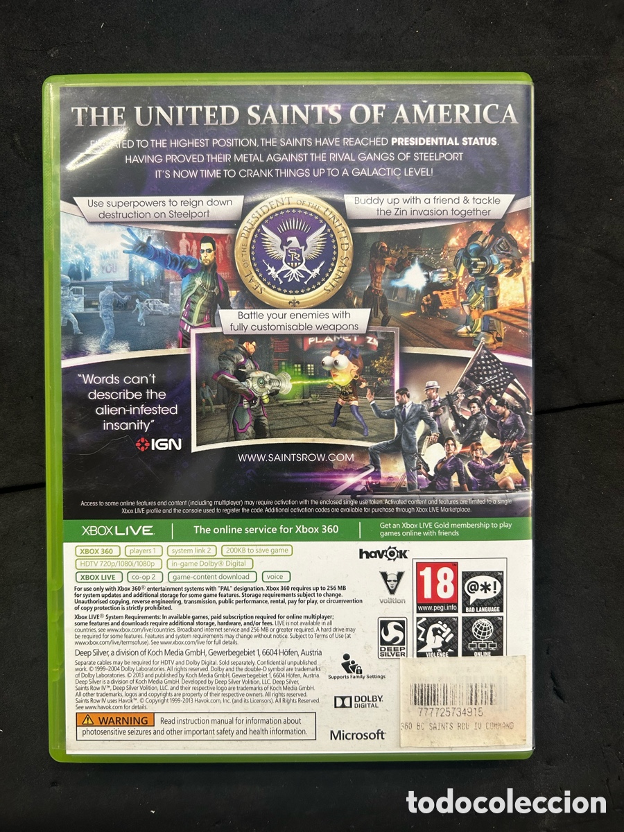 Videojuegos y consolas: Xbox 360 Saints row IV - Foto 2
