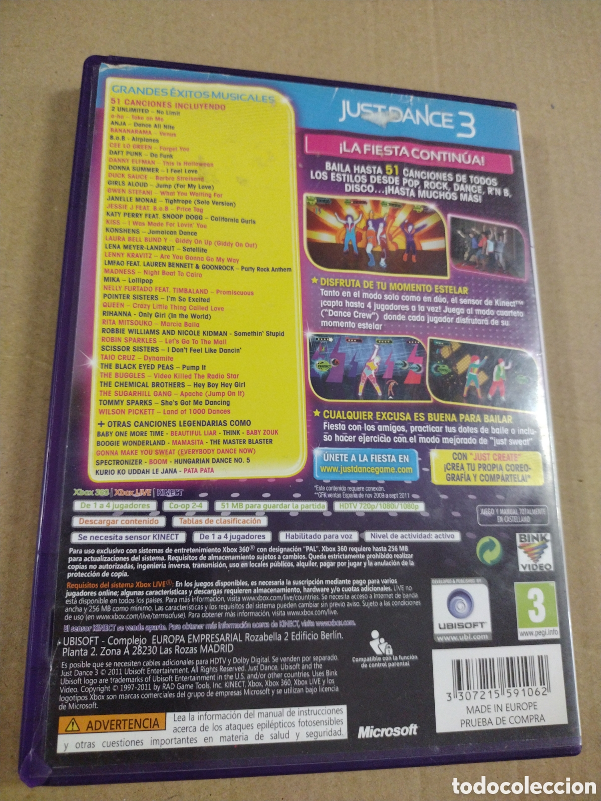 Videojuegos y consolas: JUST DANCE 3. X-BOX 360 - Foto 2