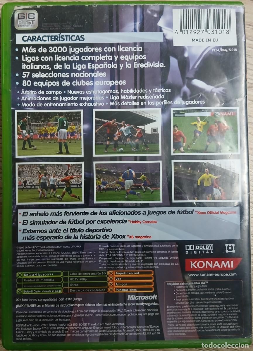 Videojuegos y consolas: Videojuego XB0X PRO EVOLUTION SOCCER 4 - Foto 2