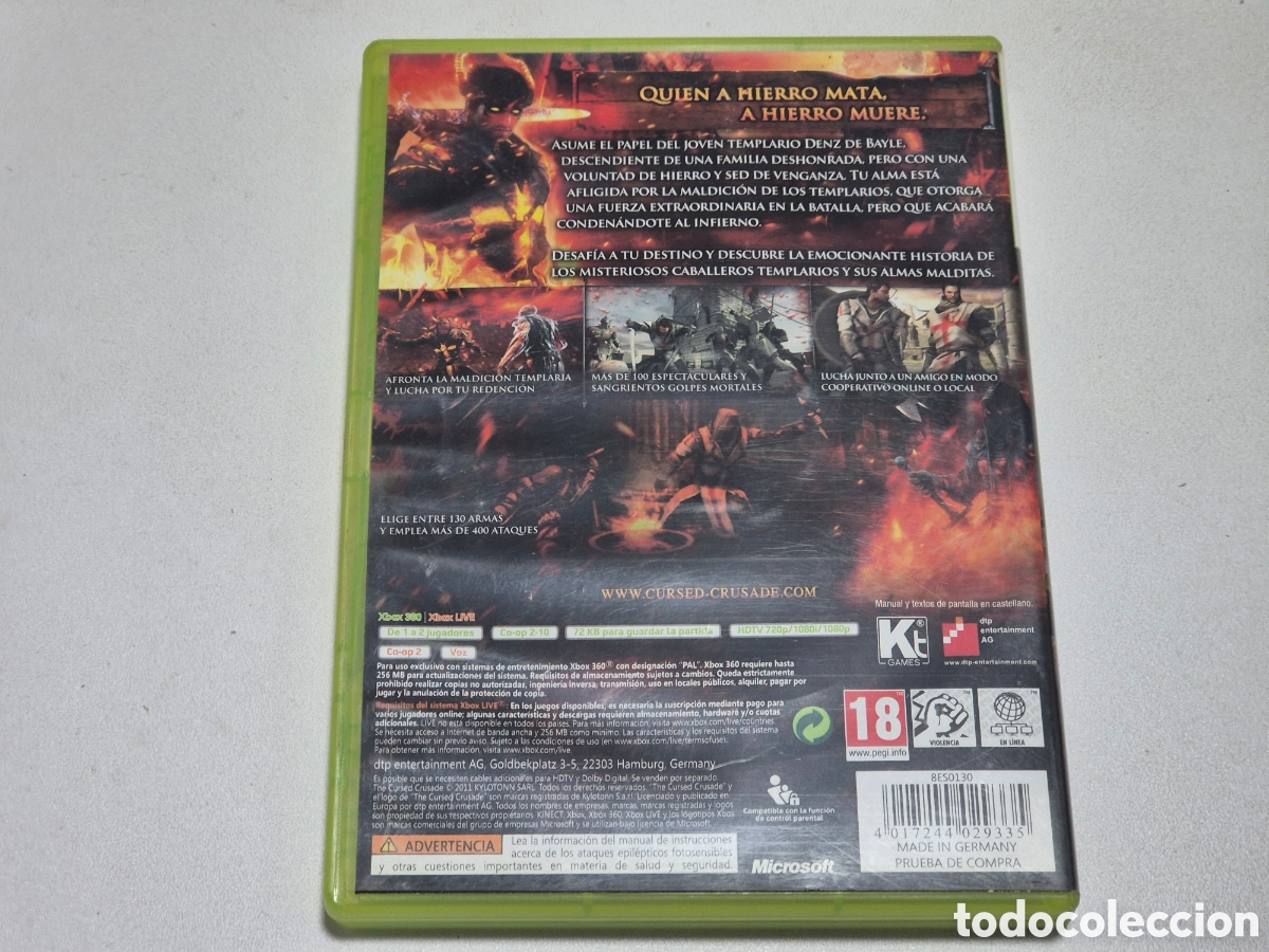 Videojuegos y consolas: THE CURSED CRUSADE. Xbox 360 - Foto 2