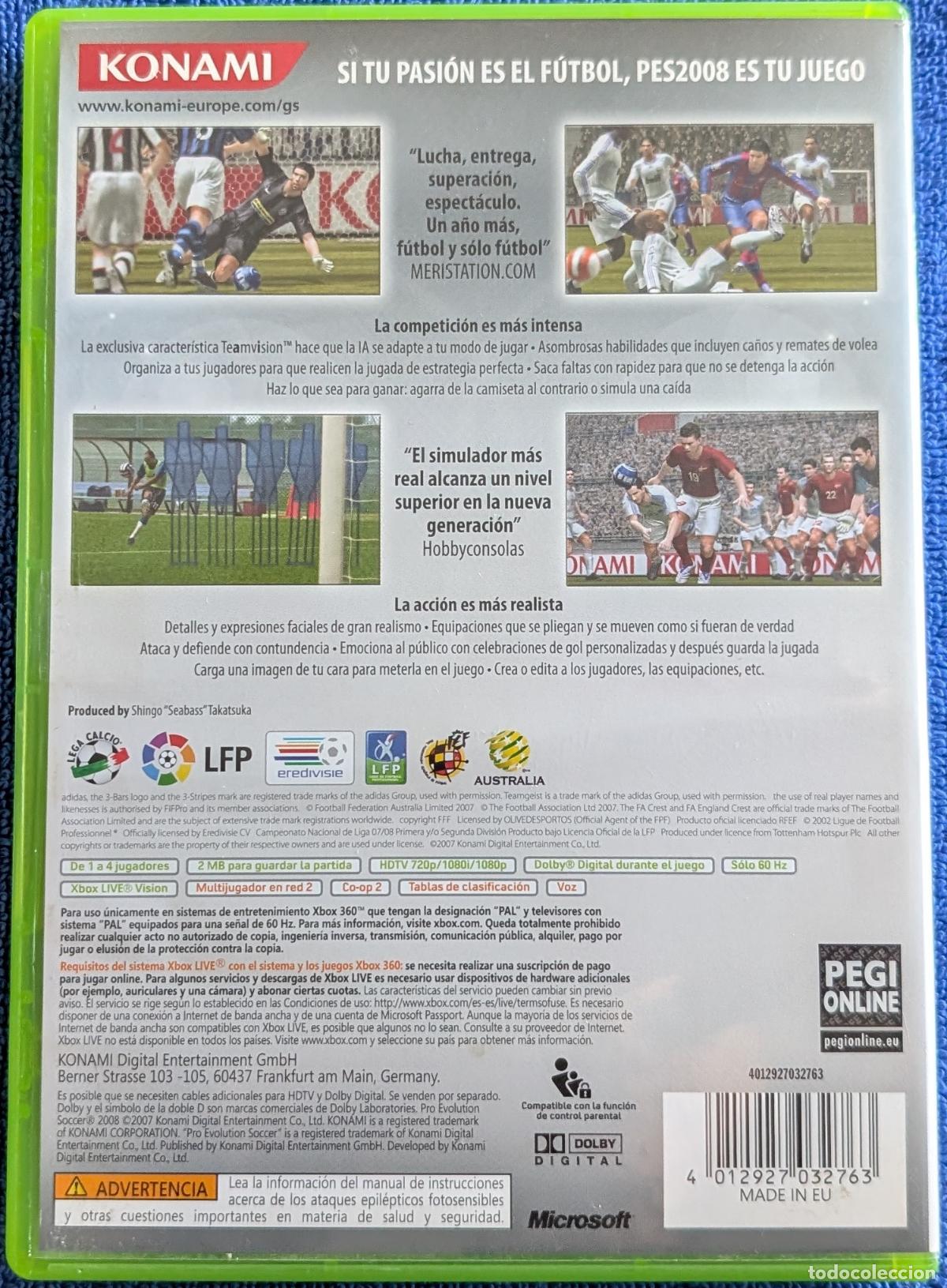 Videojuegos y consolas: PES 2008 - Proevolution Soccer - Konami (2008) - Foto 3