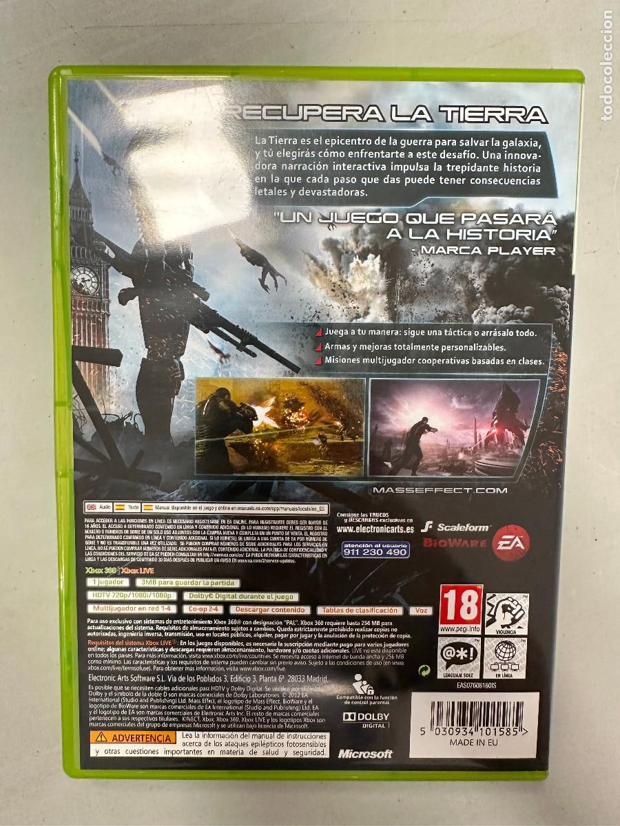 Videojuegos y consolas: Mass effect 3 - Xbox 360 microsoft - pal esp x360 - Foto 2