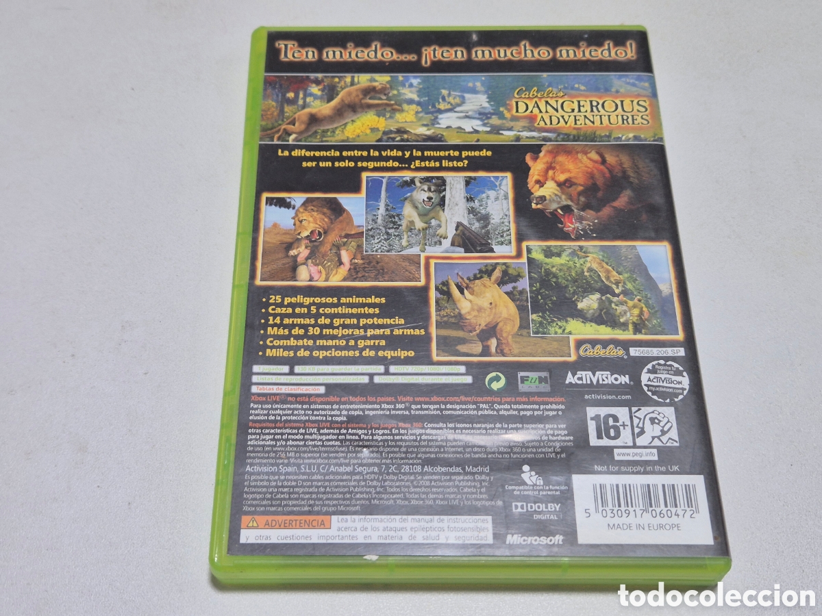 Videojuegos y consolas: CABELAS DANGEROUS ADVENTURES - Foto 2