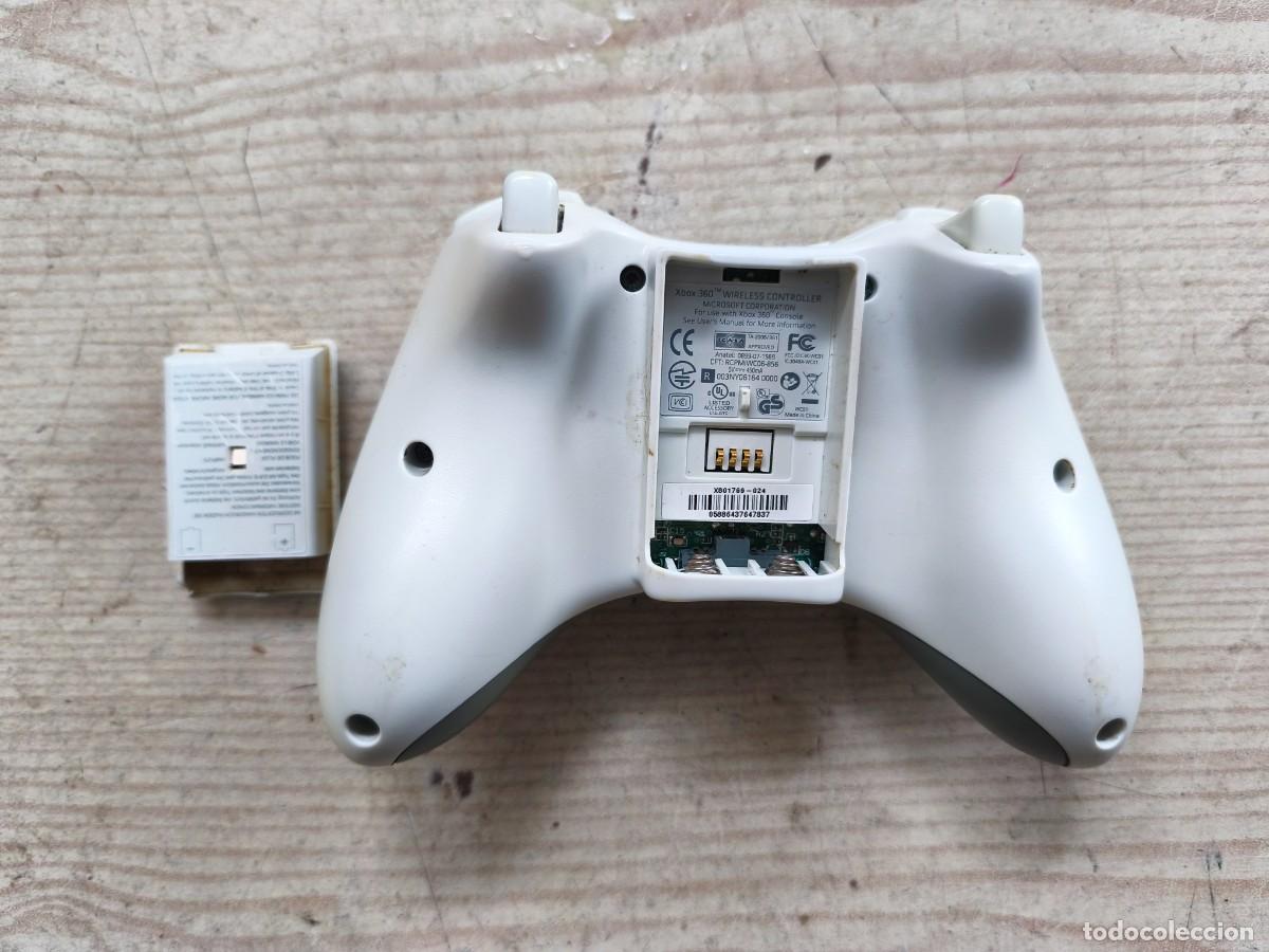 Videojuegos y consolas: Mando Microsoft Xbox 360 Blanco Original - Funciona - Foto 2
