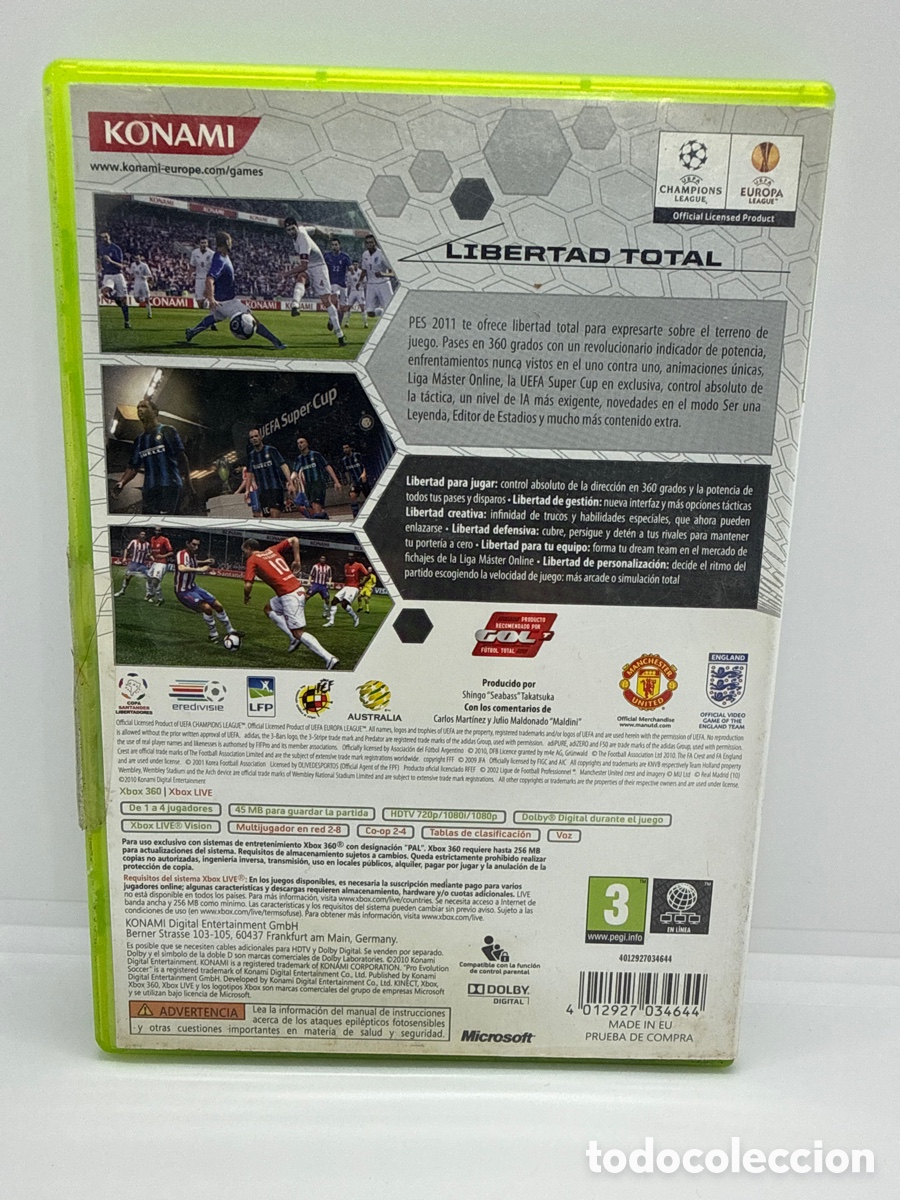 Videojuegos y consolas: Juego para Xbox pes 2011 - Foto 2