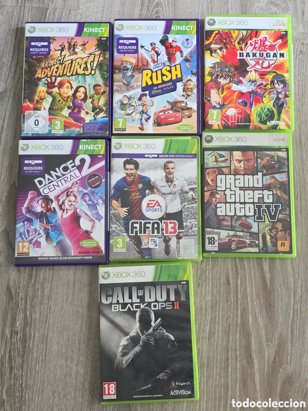 Videojuegos y Consolas: lote juegos xbox 360 gta iv call of duty kinect completo