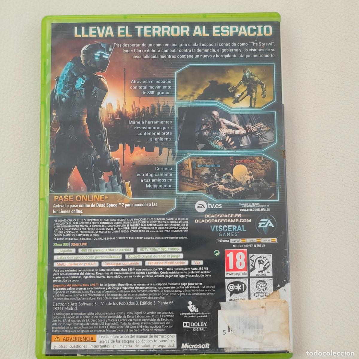 Videojuegos y consolas: DEAD SPACE 2 MICROSOFT XBOX 360 X360 X-360 - Foto 2