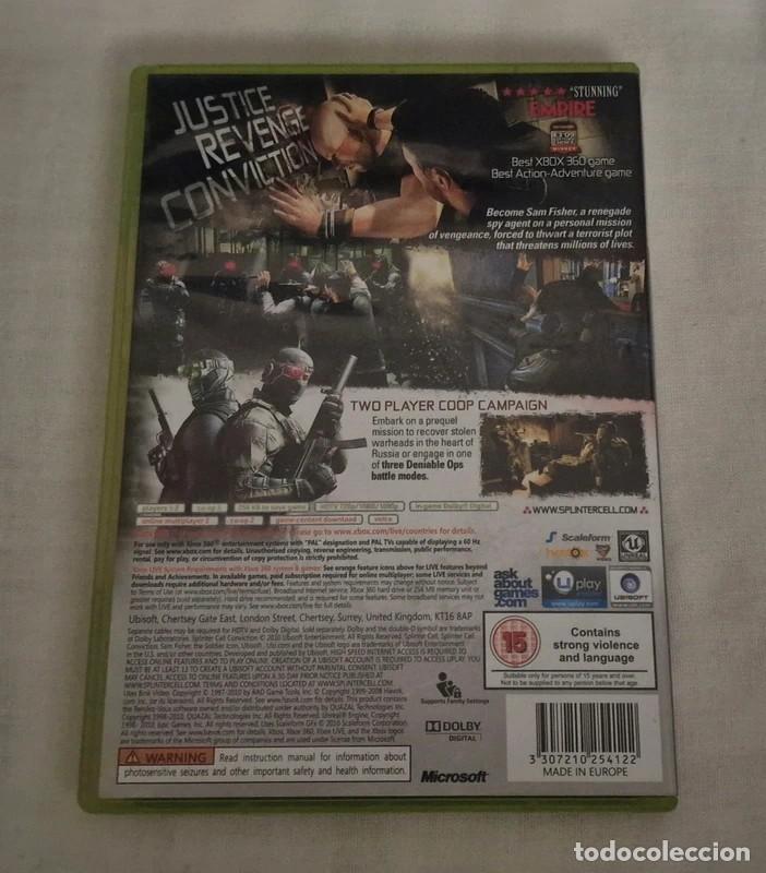 Videojuegos y consolas: Tom Clancys Splinter Cell Conviction Xbox 360 - Foto 2
