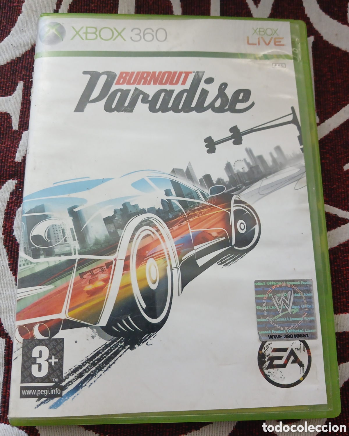 Videojuegos y Consolas: Caja videojuego, Car&aacute;tula y Manual Burnout Paradise - Xbox 360 (Sin Juego / Disco)