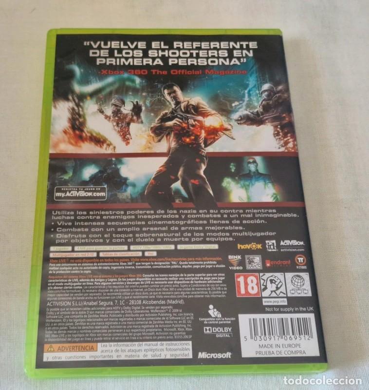 Videojuegos y consolas: Wolfenstein Xbox 360 - Foto 2