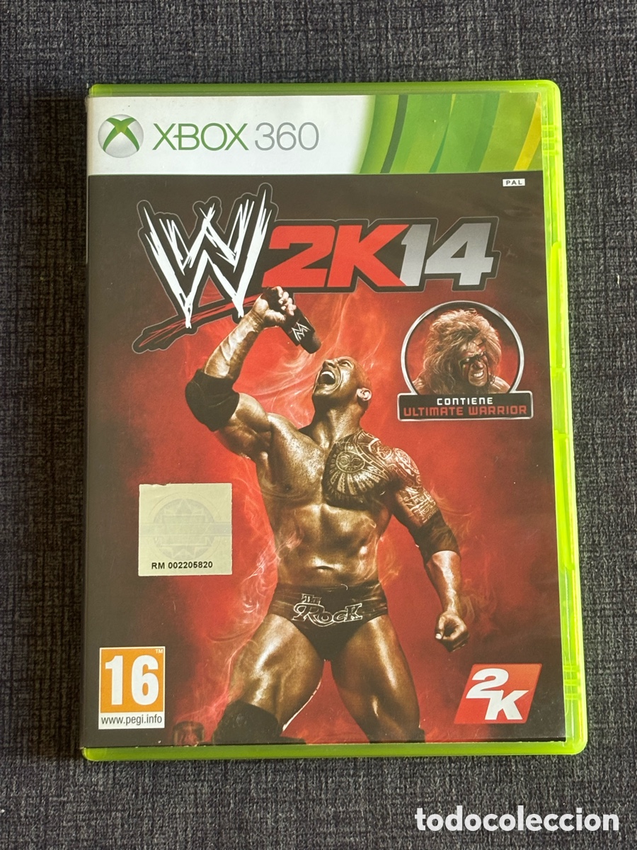 Videojuegos y Consolas: WWE 2K14 Xbox 360 PAL Espa&ntilde;a - Completo con Manual (The Rock / Ultimate Warrior)