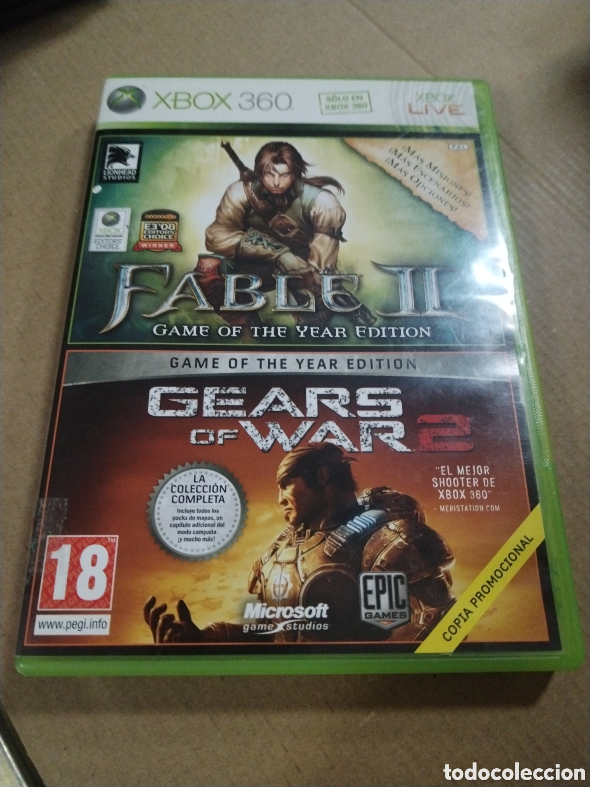 Videojogos e Consolas: FABLE II GOTY + GEARS OF WAR 2 GOTY XBOX 360 PAL ESPA&Ntilde;A. Leer descripci&oacute;n