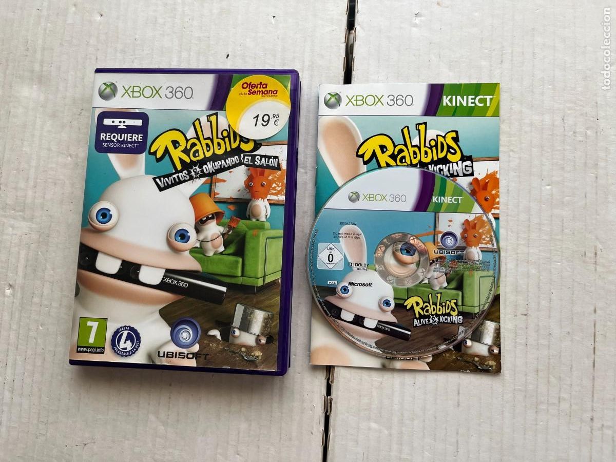 Videojuegos y Consolas: RABBIDS VIVITOS Y OKUPANDO EL SALON KINECT - XBOX 360 X360 KREATEN