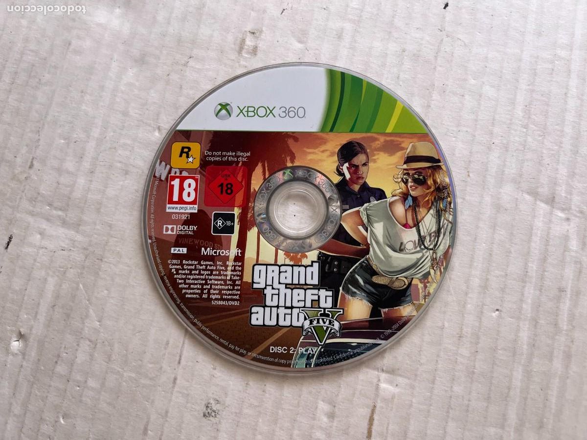 Videojuegos y Consolas: GRAND THEFT AUTO FIVE GTA 5 V DISC PLAY - XBOX 360 X360 KREATEN