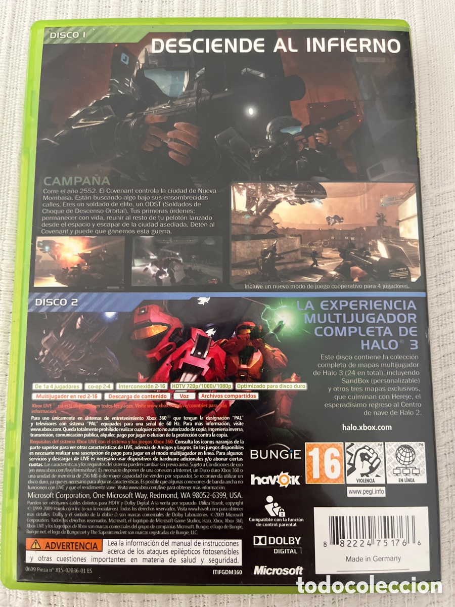 Videojuegos y consolas: Halo 3 ODST. Xbox 360 - Foto 8