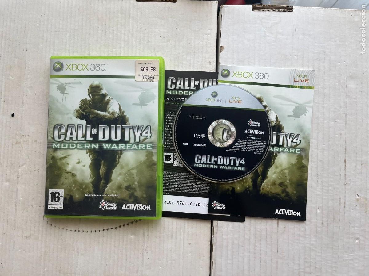 Videojuegos y consolas: CALL OF DUTY 4 MODERN WARFARE- XBOX 360 X360 KREATEN