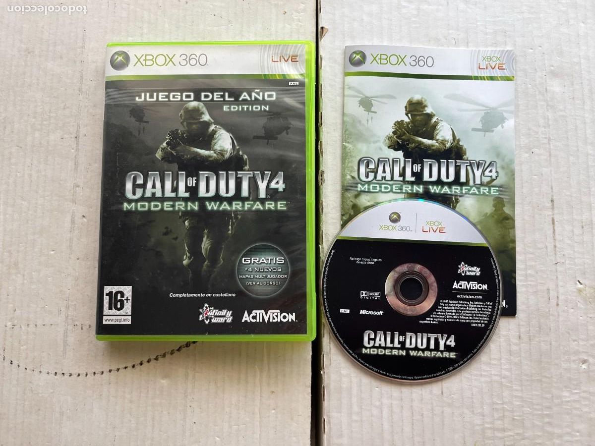 Videojuegos y consolas: CALL OF DUTY 4 MODERN WARFARE- XBOX 360 X360 KREATEN