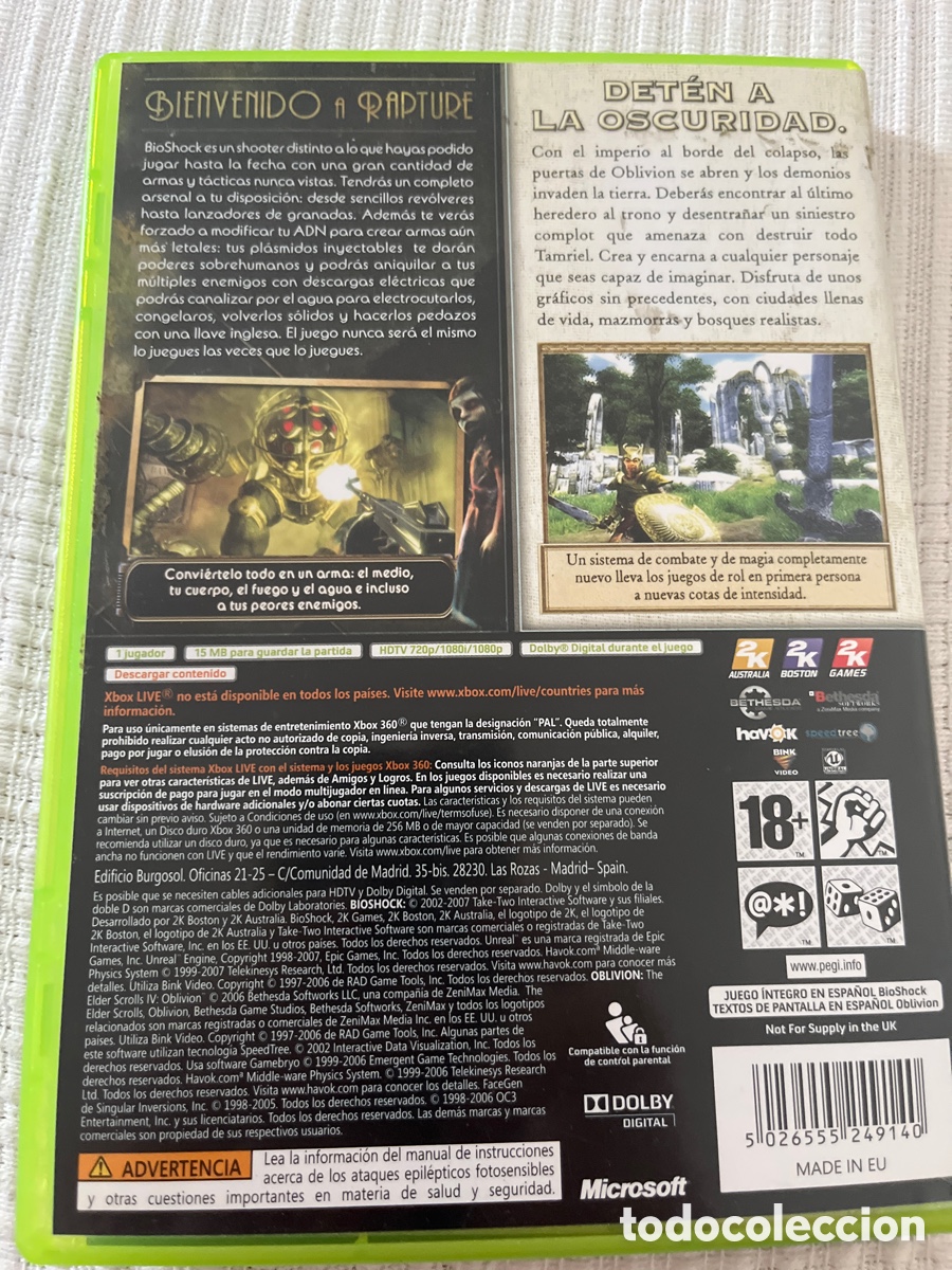 Videojuegos y consolas: Bioshock - Oblivion. Xbox 360 - Foto 8