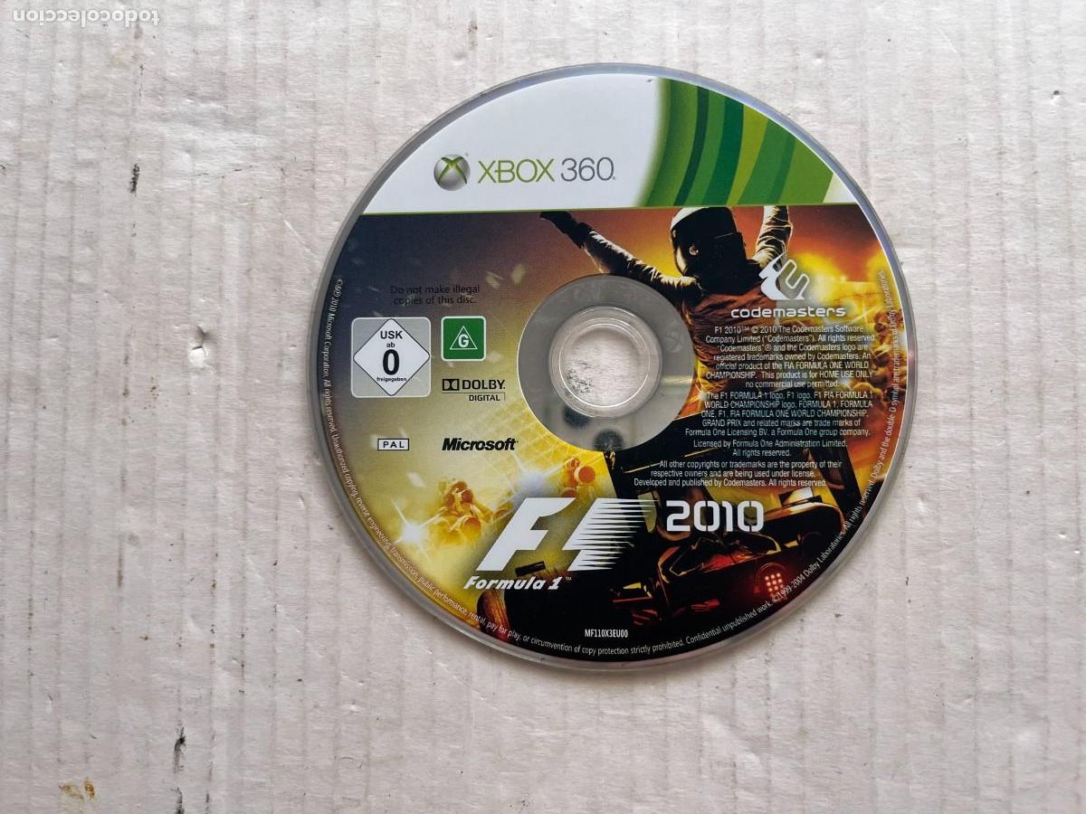 Videojuegos y consolas: F1 2010 FORMULA 1 10 XBOX 360 X360 KREATEN