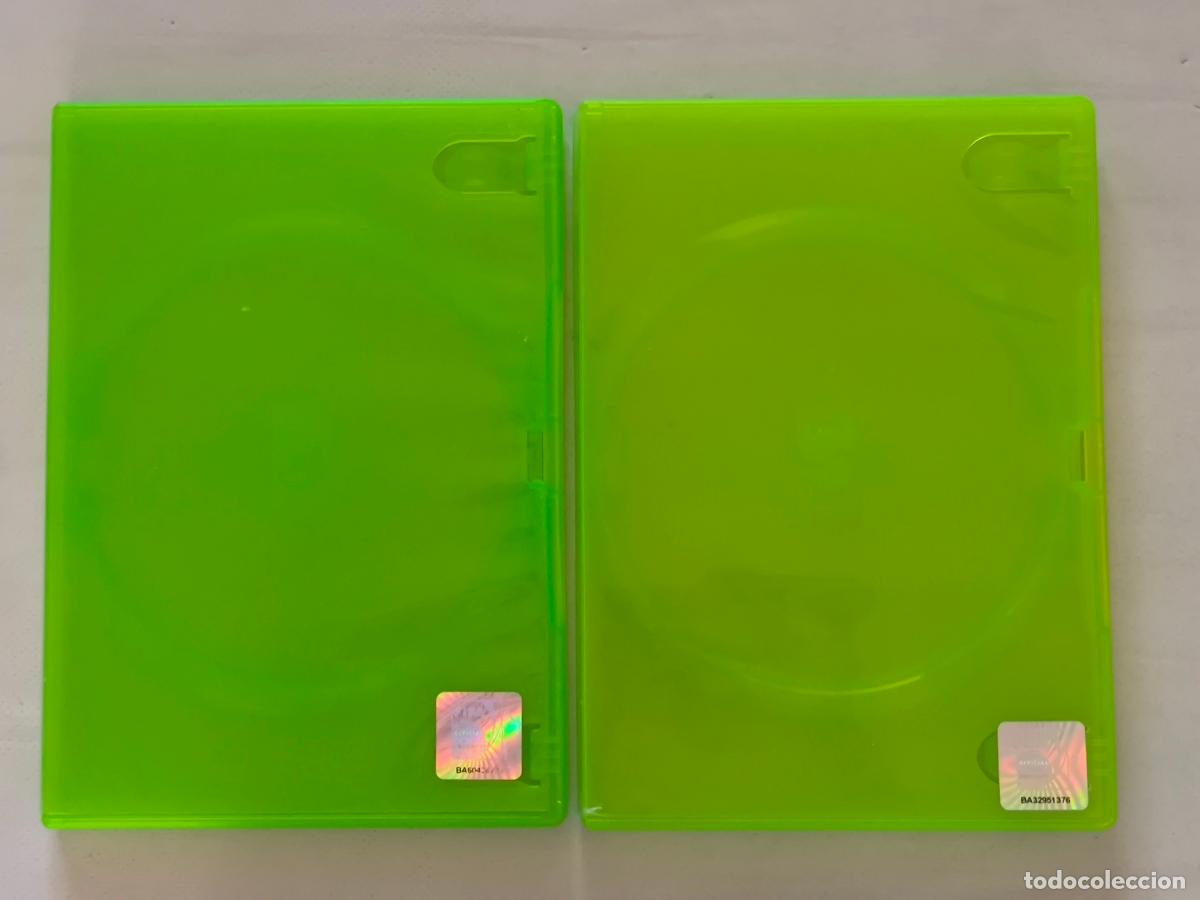 Videojuegos y consolas: LOTE 2 CAJAS XBOX 360 VACIAS / ESTUCHE 1 DISCO - VERDE TRANSPARENTE (09)