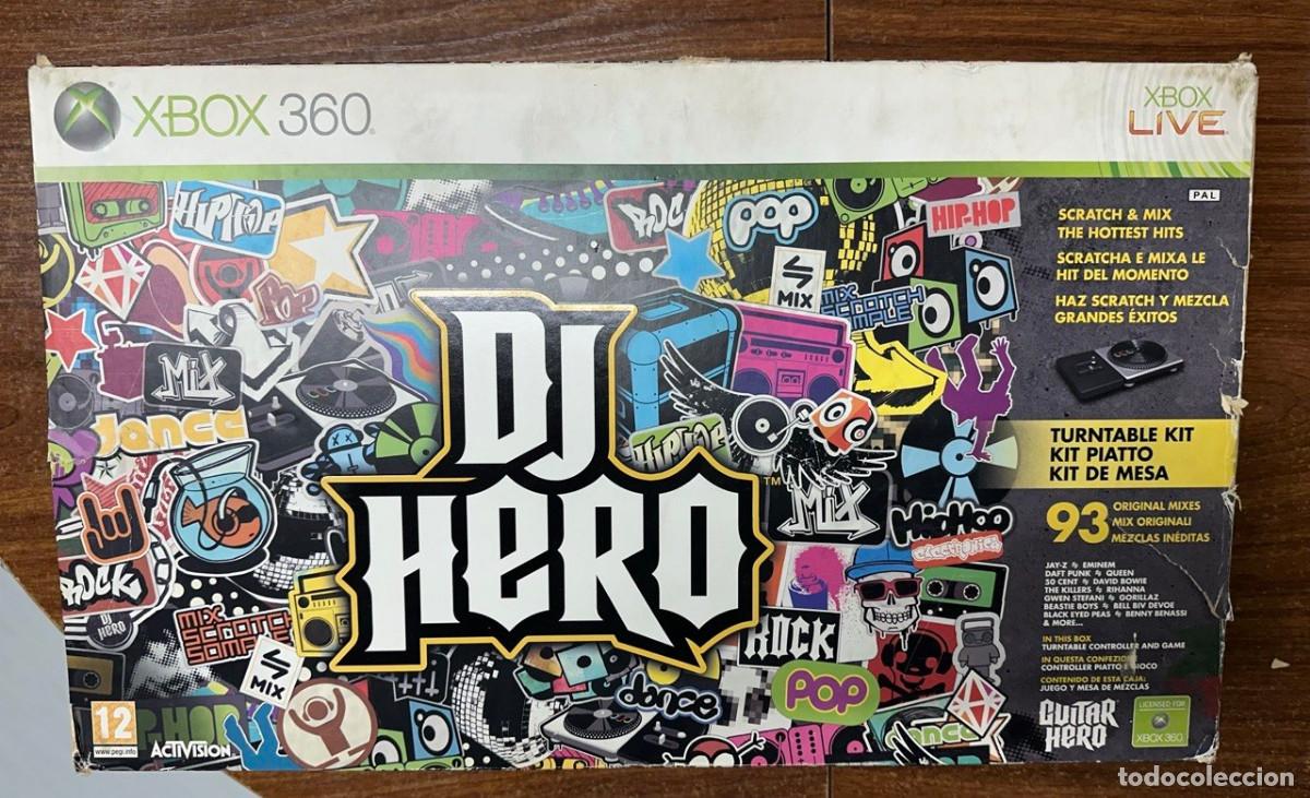 Videojuegos y consolas: DJ Hero completo con tocadiscos y caja - XBox 360