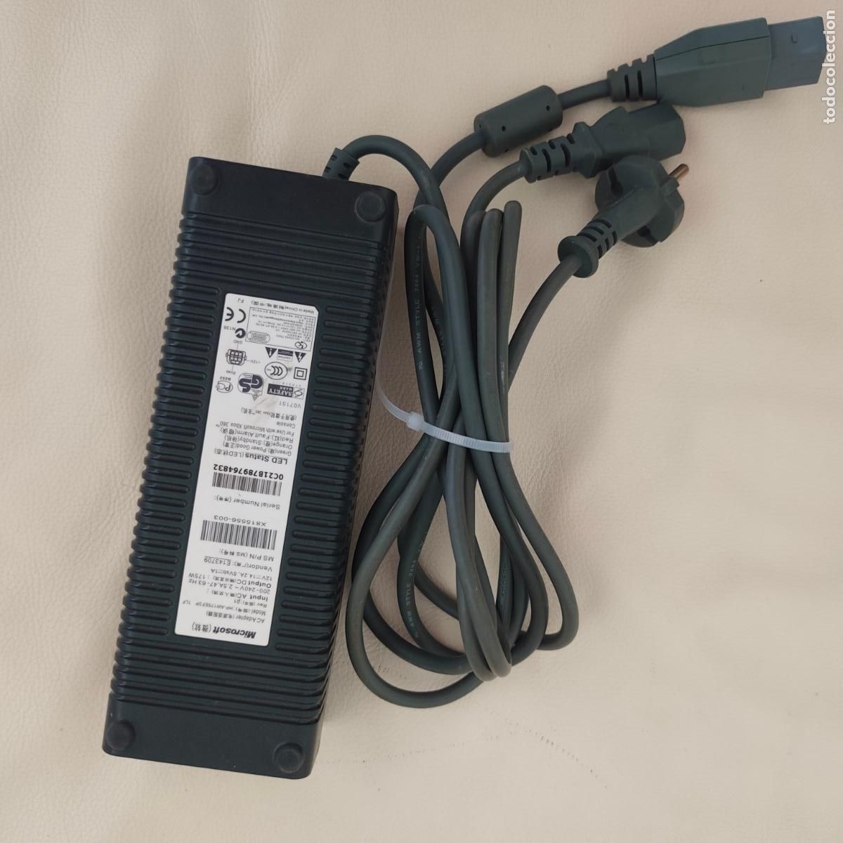 Videojuegos y consolas: Xbox 360 cargador cable alimentador Microsoft