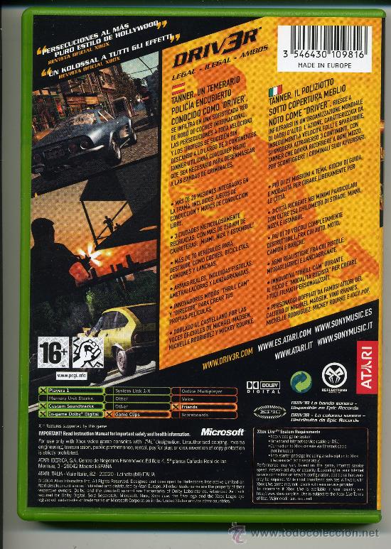 Videojuegos y consolas: DRIVER - VIDEOJUEGO XBOX - CON MANUAL - Foto 2