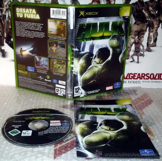 Videojuegos y consolas: HULK XBOX PAL ESPA&Ntilde;A COMPLETO IMPECABLE MARVEL CASTELLANO - Foto 1