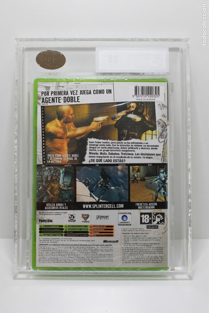 Videojuegos y consolas: 2006 - XBOX - SPLINTER CELL, DOUBLE AGENT - CERTIFICADO UKGRADERS - Foto 2