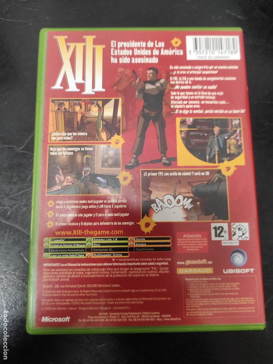 Videojuegos y consolas: Xiii 13 - Microsoft XBOX - PAL ESP Completo - Foto 2