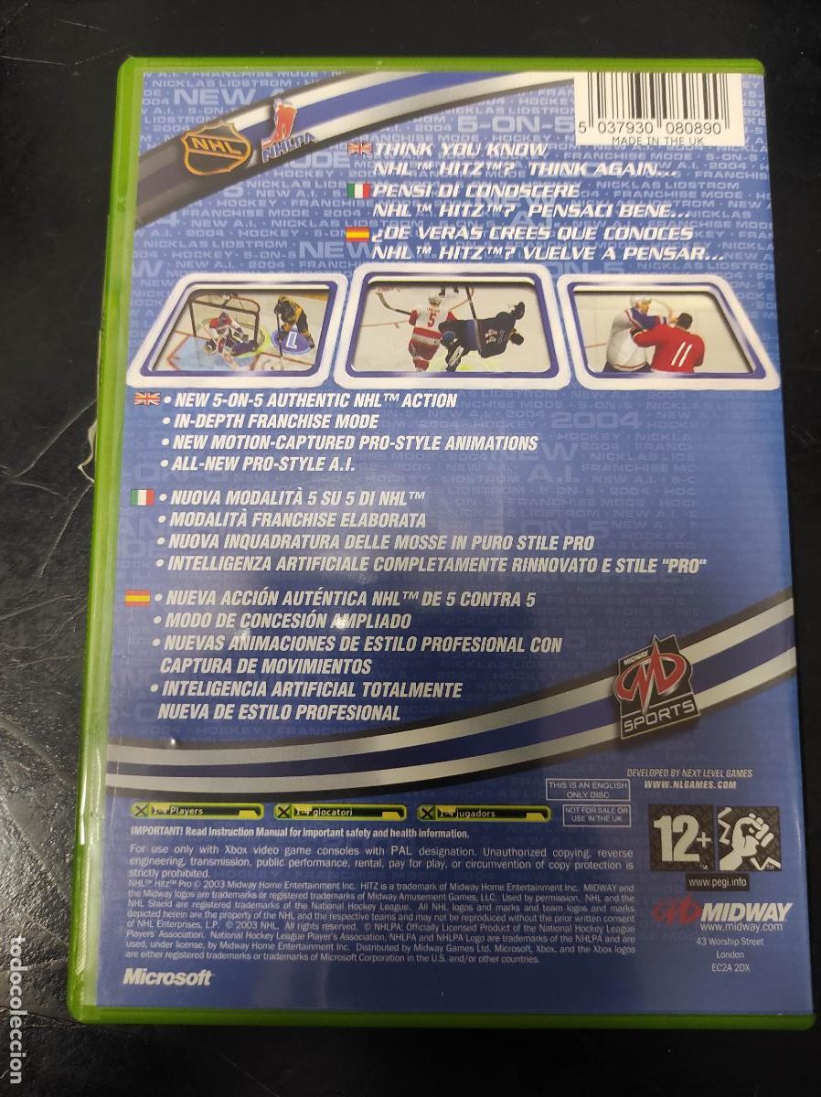 Videojuegos y consolas: Nhl Hitz Pro - Microsoft XBOX - PAL ESP Completo - Foto 2