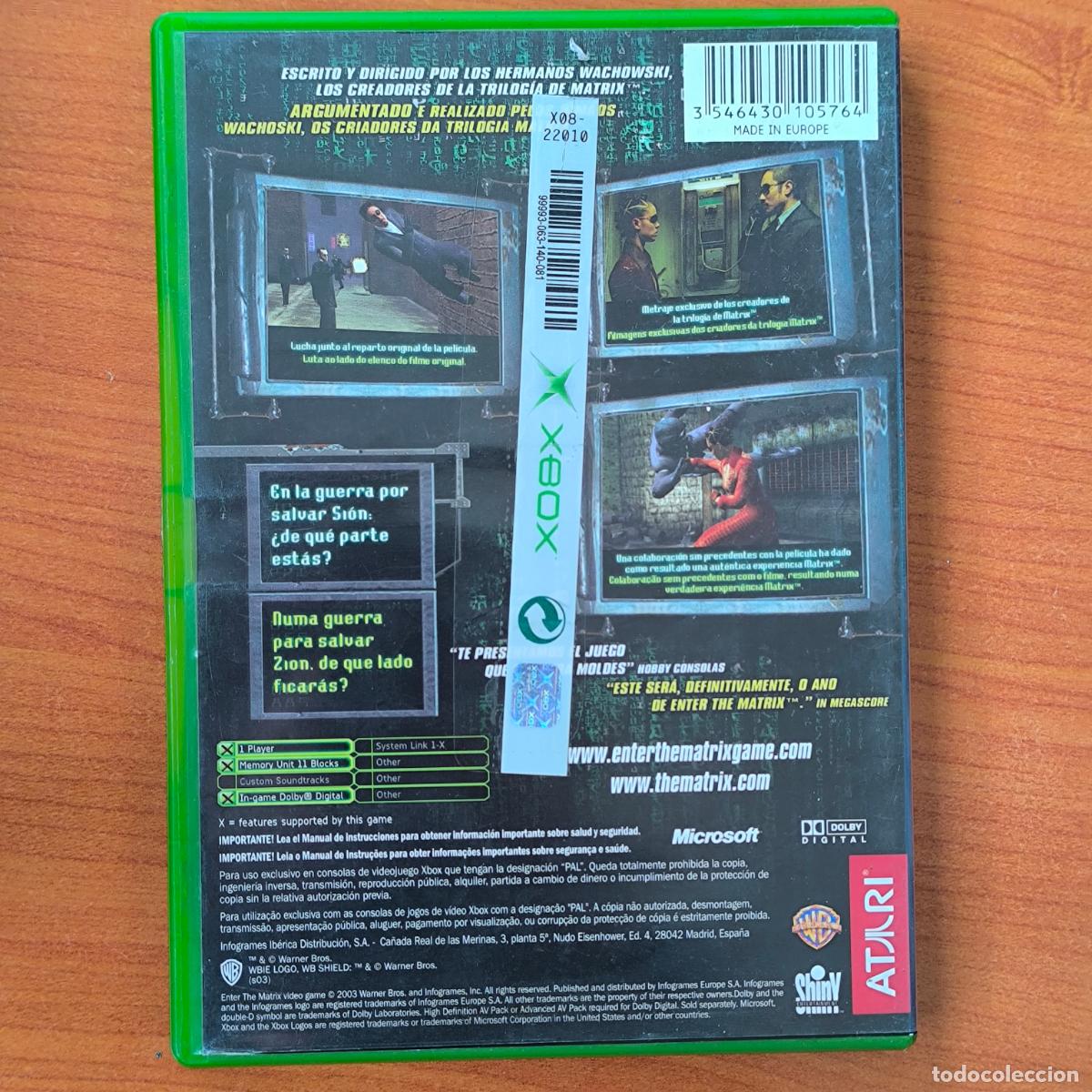 Videojuegos y consolas: ENTER THE MATRIX - XBOX - X-BOX. - PAL. - Atari : Warner : Shiny, cop. 2003 - Foto 2