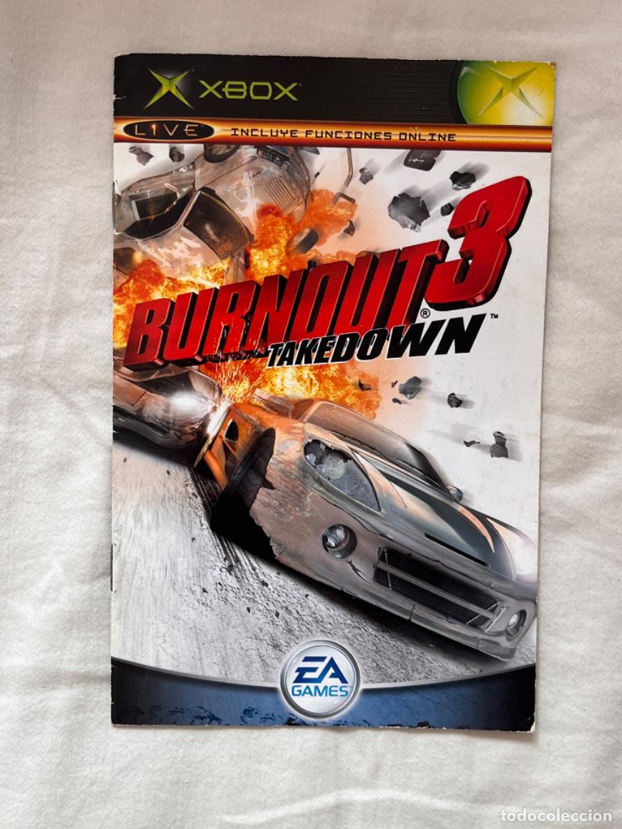 Videojuegos y consolas: MANUAL BURNOUT 3 TAKEDOWN XBOX CASTELLANO - Foto 1