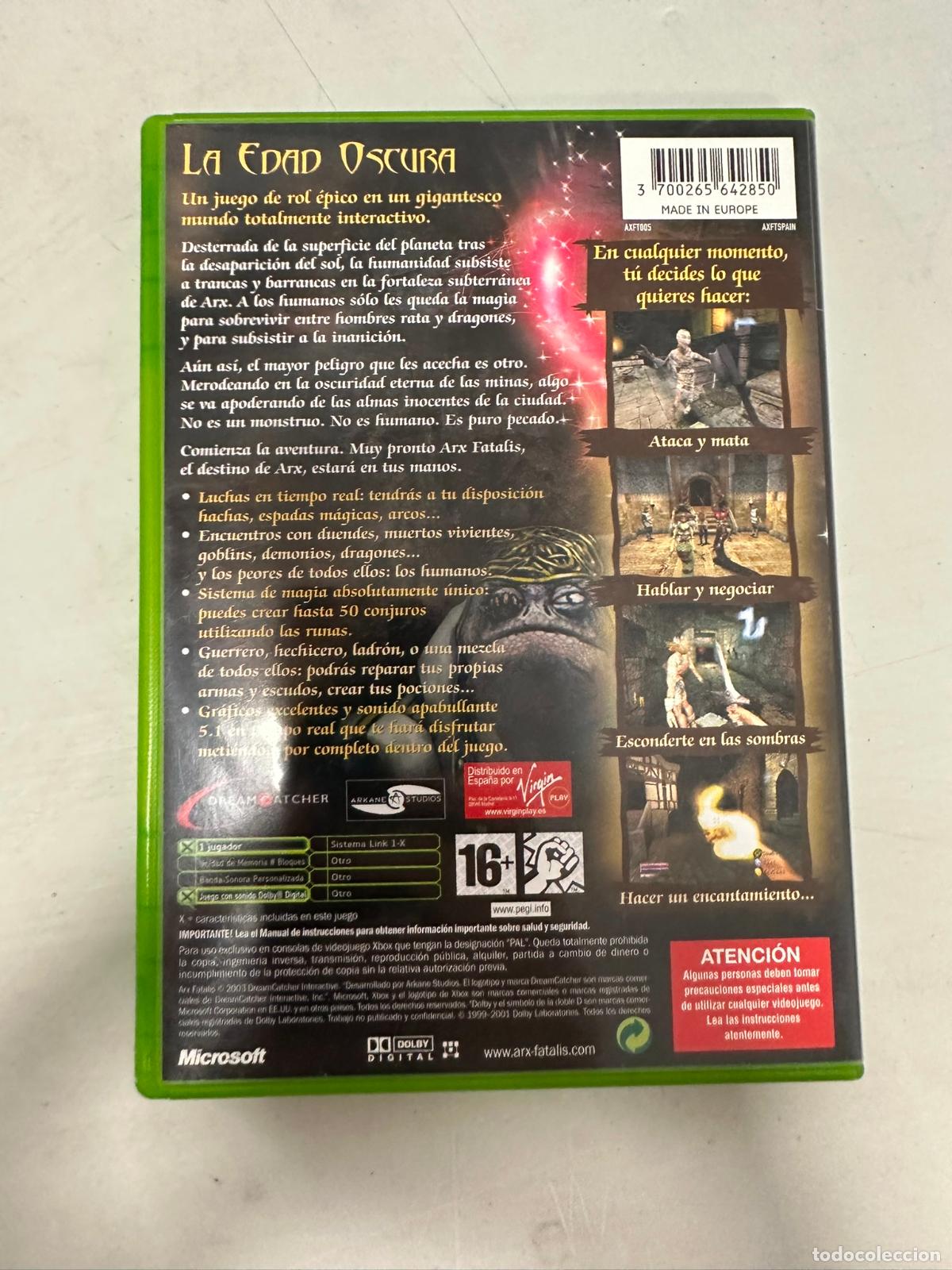 Videojuegos y consolas: Arx fatalis - Microsoft XBOX - PAL ESP completo - Foto 3